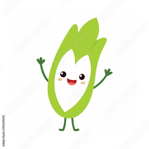 funny green apple with a smile