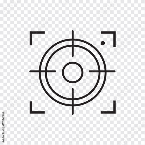 Focus icon. Focus icon isolated on transparent background. Line vector auto focus sign, symbol for web and mobile
