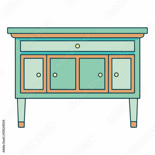 wooden furniture isolated on white
