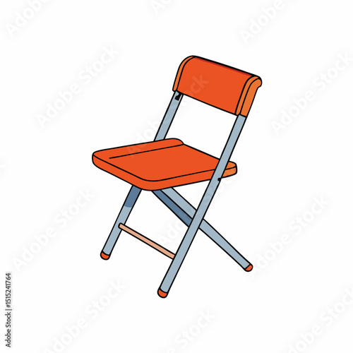 red chair isolated on white