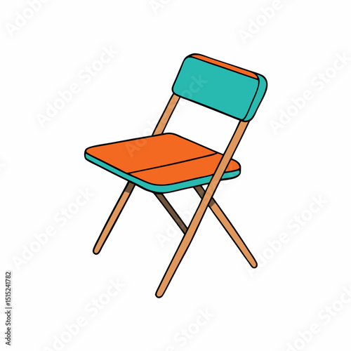 yellow chair isolated on white