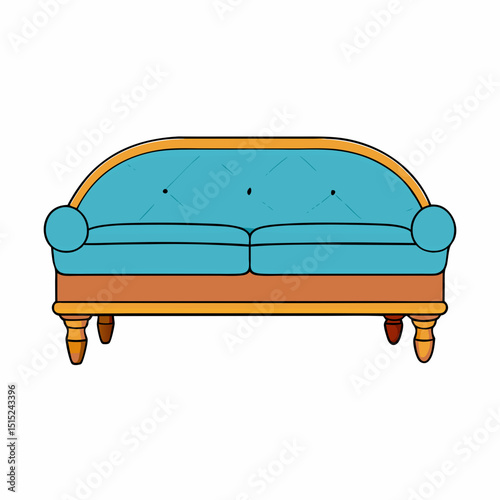 sofa with clipping path