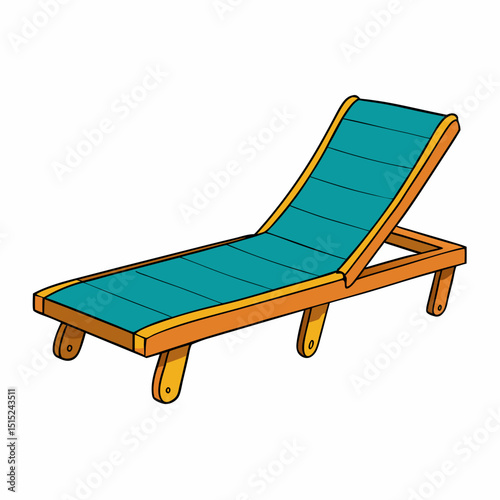 chaise longue on white background