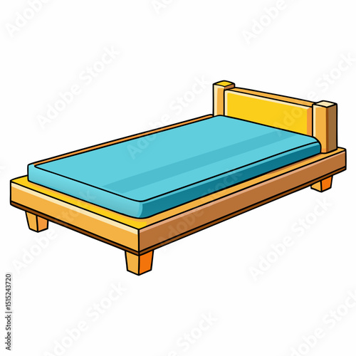 bed on white background