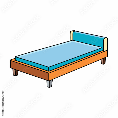bed on white