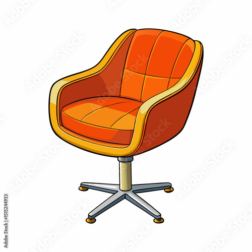 armchair isolated on white background