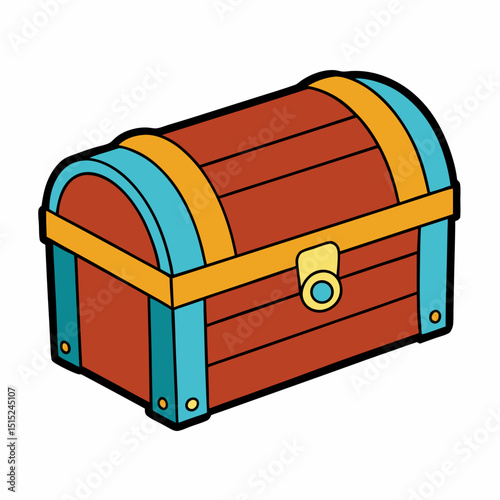 treasure chest isolated on white