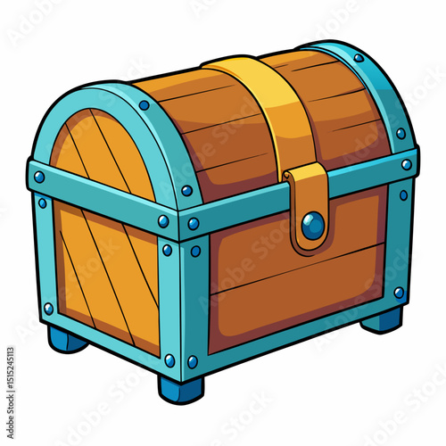 treasure chest isolated on white