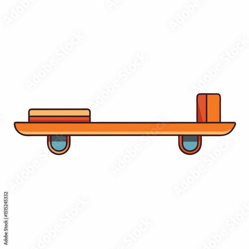 illustration of a wooden bench