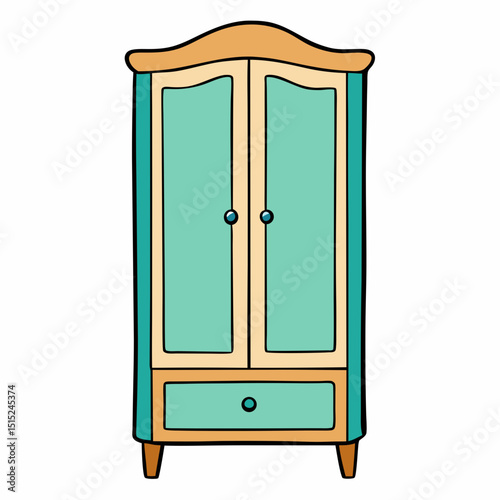 old wooden cabinet