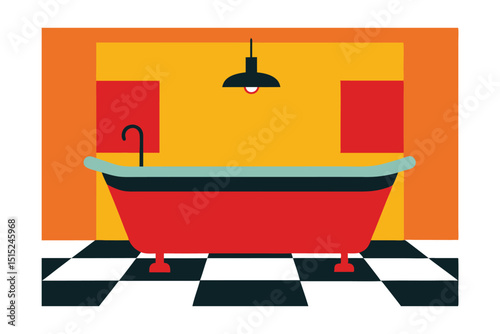 illustration of a bathroom with a shower