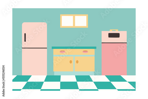 vector illustration of modern kitchen