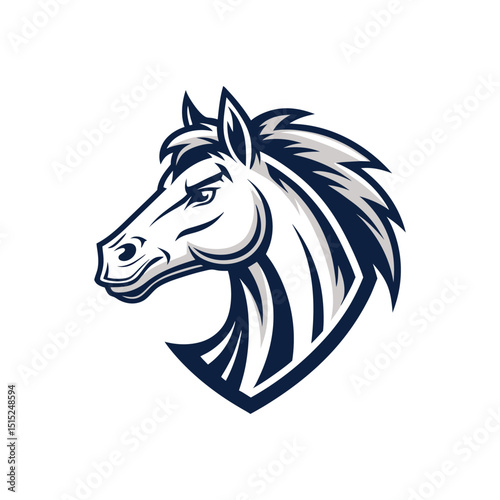 Horse head mascot, Elegant horse logo icons. Royal stallion symbol design. Equine stables sign. Equestrian brand emblems. Vector illustration.

