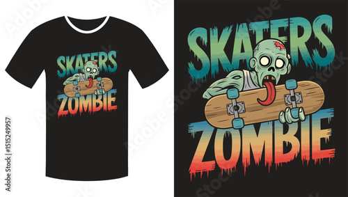 Skaters Zombie t shirt design