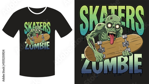 Skaters Zombie t shirt design