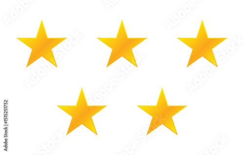 Five Golden Stars Excellence, Quality, and Superior Rating - A Symbol of Top-Notch Achievement and Exceptional Performance, performance rating