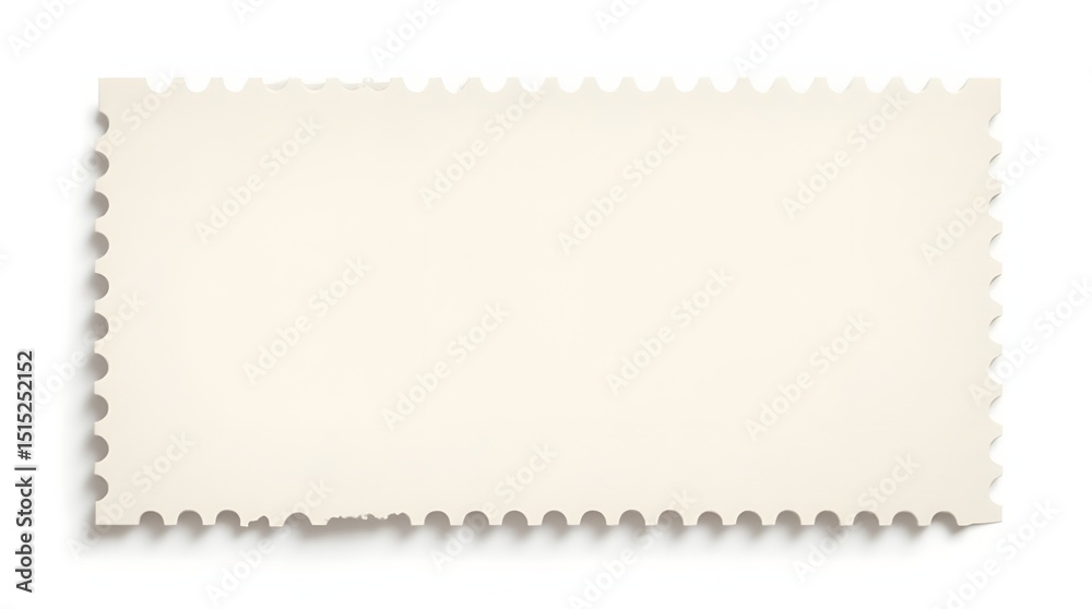 Fototapeta premium A clean, blank postal stamp set on a clear backdrop