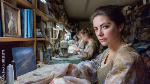 Wallpaper Mural "Explore the art of historical costume creation at a reenactment workshop." Torontodigital.ca