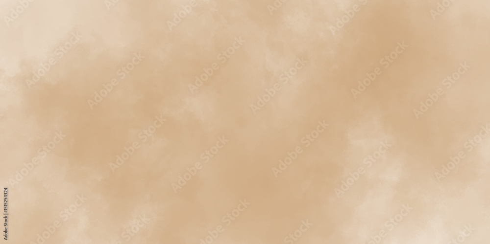 Abstract Beige background with rustic rough brown grunge texture overlay with subtle smooth distressed powder explosion, abstract painted watercolor design on old paper texture for brown background.