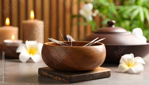 Spa Acupuncture Needles Bowl.