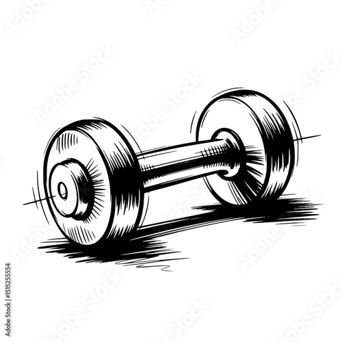 Illustration of a dumbbell