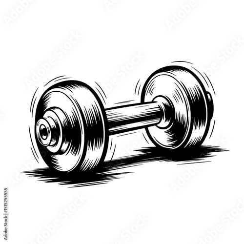 Illustration of a dumbbell