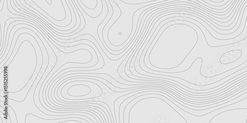 Topographic map background gray shaded relief textured geographic line map with modern design, minimal lines landscape with topographic contour lines abstract monochrome grid map seamless pattern.