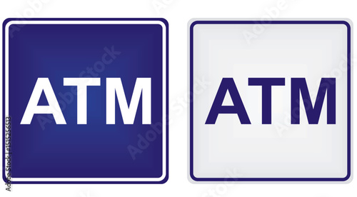ATM machine sign. vector illustration