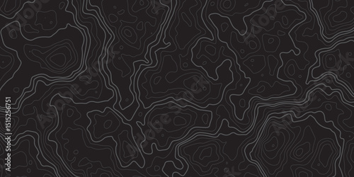 Mountain topographic terrain map background with white shape lines texture.Abstract line art background vector. Abstract line art background vector. Design illustration for wall art, fabric, packaging