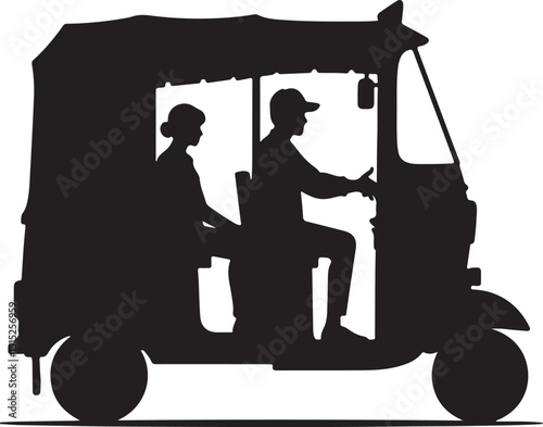 CNG Auto Rickshaw Vector – Traditional Urban Transport Illustration,
Three Wheeler Tuk Tuk Vector – Colorful CNG Vehicle Cartoon Design