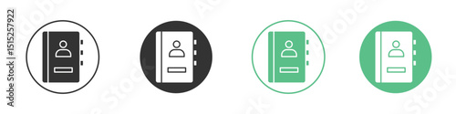 Address book icon logo vector set. Graphic design elements
