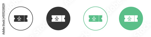 Airline ticket icon logo vector set. Graphic design elements