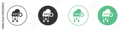 API icon logo vector set. Graphic design elements