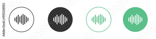 Audio icon logo vector set. Graphic design elements