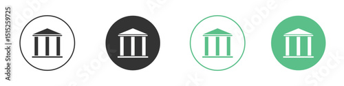 Bank icon logo vector set. Graphic design elements