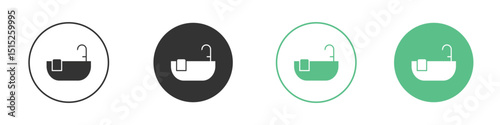 Bathroom icon logo vector set. Graphic design elements