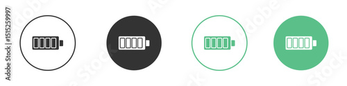 Battery icon logo vector set. Graphic design elements