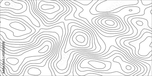 Abstract white contour wave lines topographic background, lines map seamless pattern, modern wallpaper texture and realistic design used for banner and posters, mountain relief geographic pattern.