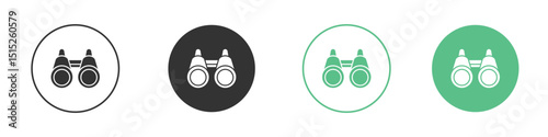 Binoculars icon logo vector set. Graphic design elements