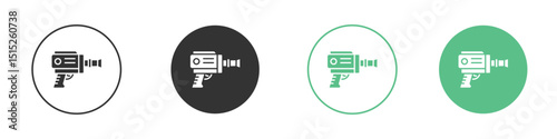 Blaster icon logo vector set. Graphic design elements