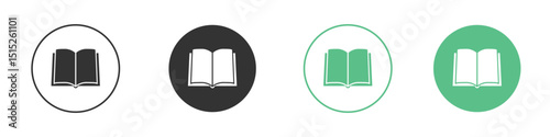 Book icon logo vector set. Graphic design elements