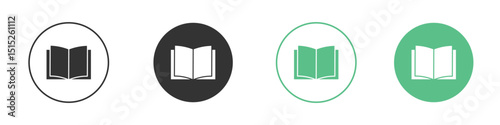 Book icon logo vector set. Graphic design elements