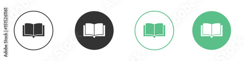 Book icon logo vector set. Graphic design elements