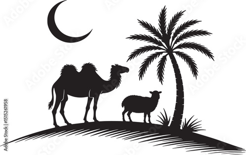 camels in the desert