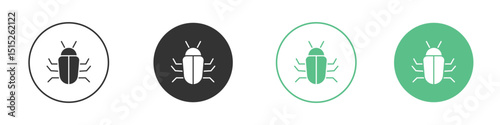Bugs icon logo vector set. Graphic design elements