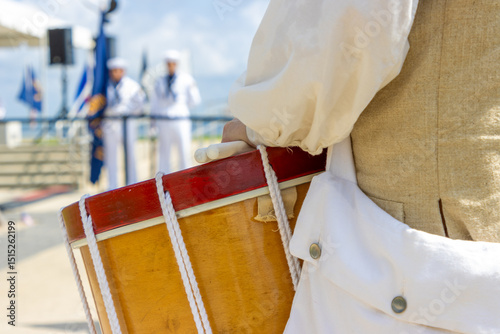 Historical reenactment drummer photo