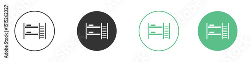 Bunk bed icon logo vector set. Graphic design elements