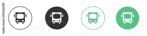 Bus icon logo vector set. Graphic design elements