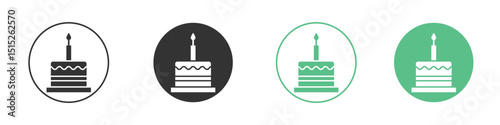 Cake icon logo vector set. Graphic design elements