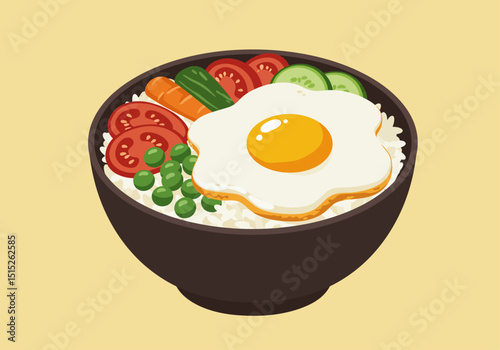 Bowl of vibrant mixed rice dish